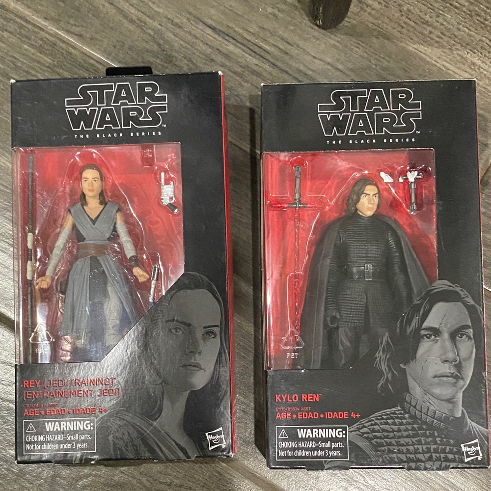 Star Wars The Black Series Rey & Kylo Ren Action Figures - Gray/Black